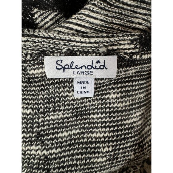 Starry Splendid Womens Sweater Large Cotton & Polyester Black/White Knit - Picture 3 of 16